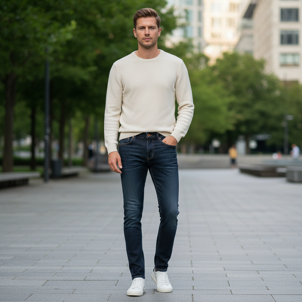 Jean Confortable Homme | Coupe Droite Denim Durable