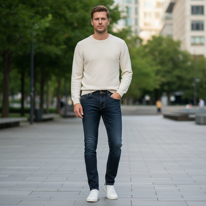 Jean Confortable Homme | Coupe Droite Denim Durable