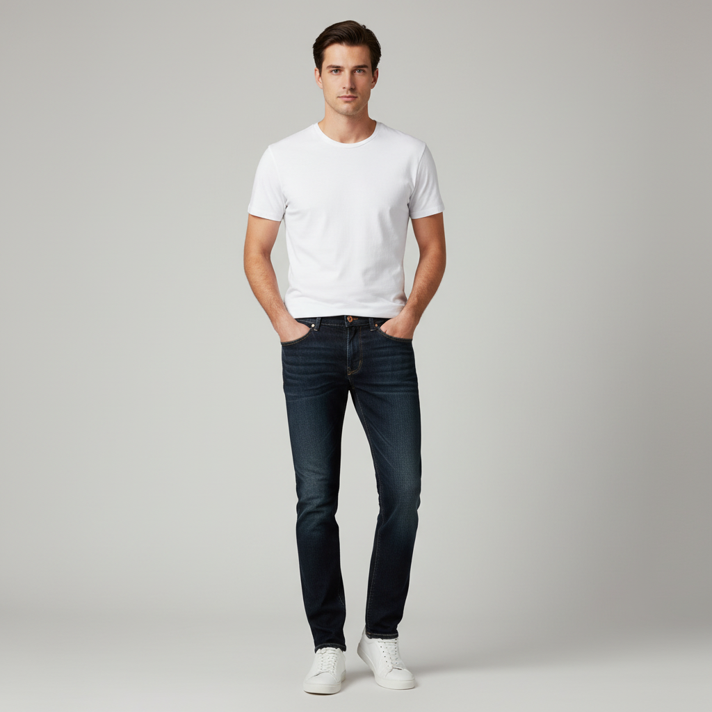 Jean Confortable Homme | Coupe Droite Denim Durable