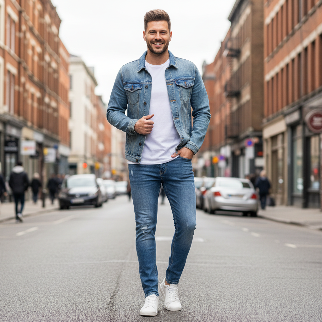 Jean Slim Déchiré Liam | Jean Coupe Ajustée Homme