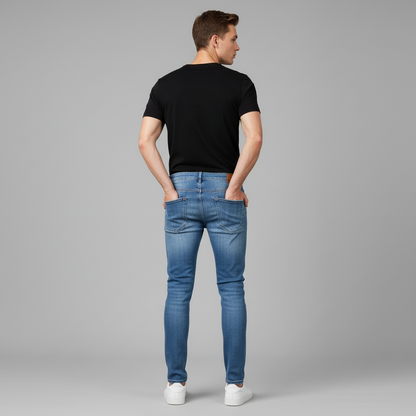 Jean Slim Déchiré Liam | Jean Coupe Ajustée Homme