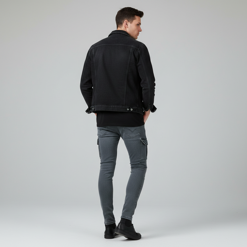 Jeans Cargo Homme Multi-Poches Coupe Décontractée Toutes Saisons