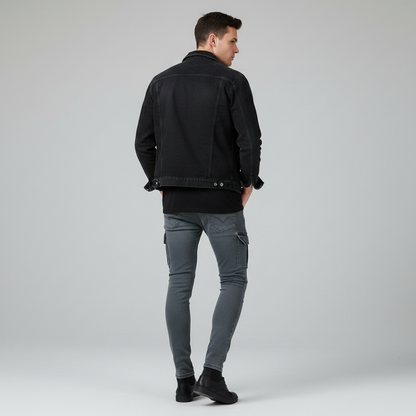 Jeans Cargo Homme Multi-Poches Coupe Décontractée Toutes Saisons