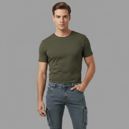 Jeans Cargo Homme Multi-Poches Coupe Décontractée Toutes Saisons