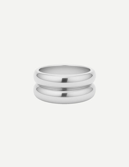 Luce | Polished Waterproof Ring with Fluid Curves 7
