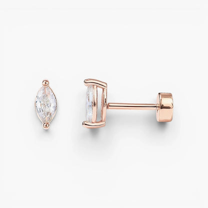 Marquise Tear Stud Earrings | Women's Gold Plated Jewelry 9