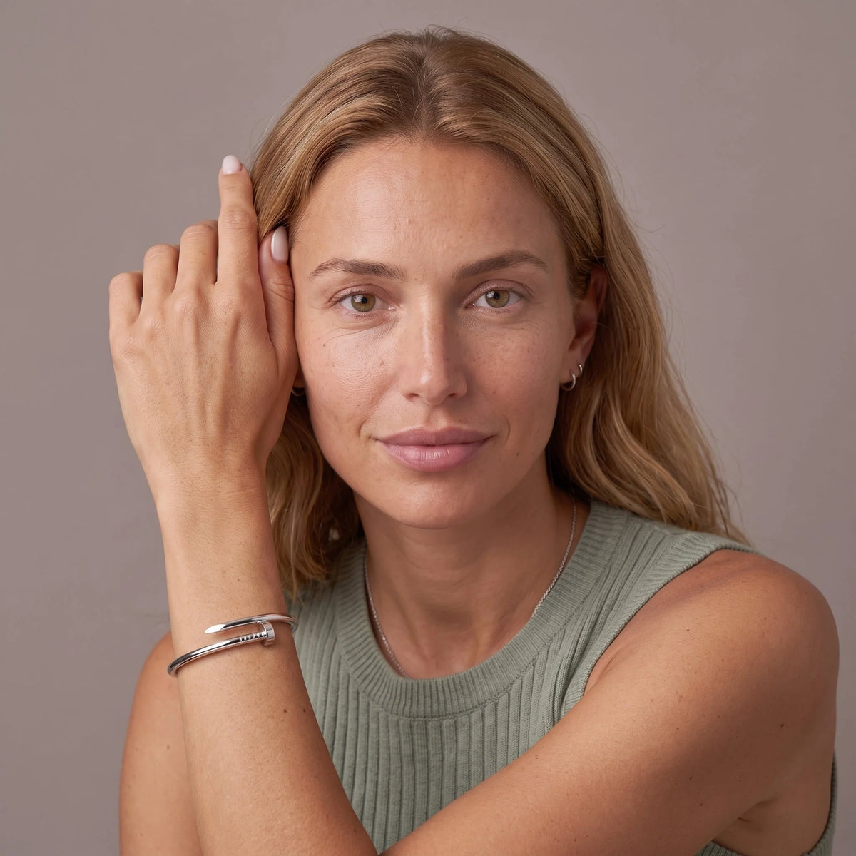 Nail Wrap Bangle Bracelet | Gold and Silver Stainless Steel 4