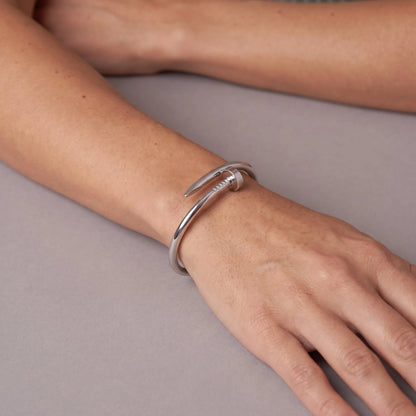 Nail Wrap Bangle Bracelet | Gold and Silver Stainless Steel 5