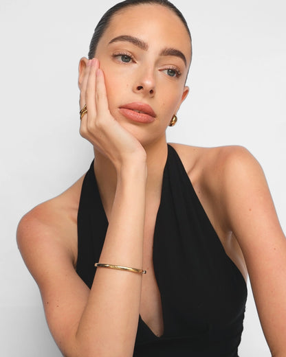 Nayla | Women's 4mm Solid Gold Bracelet 3