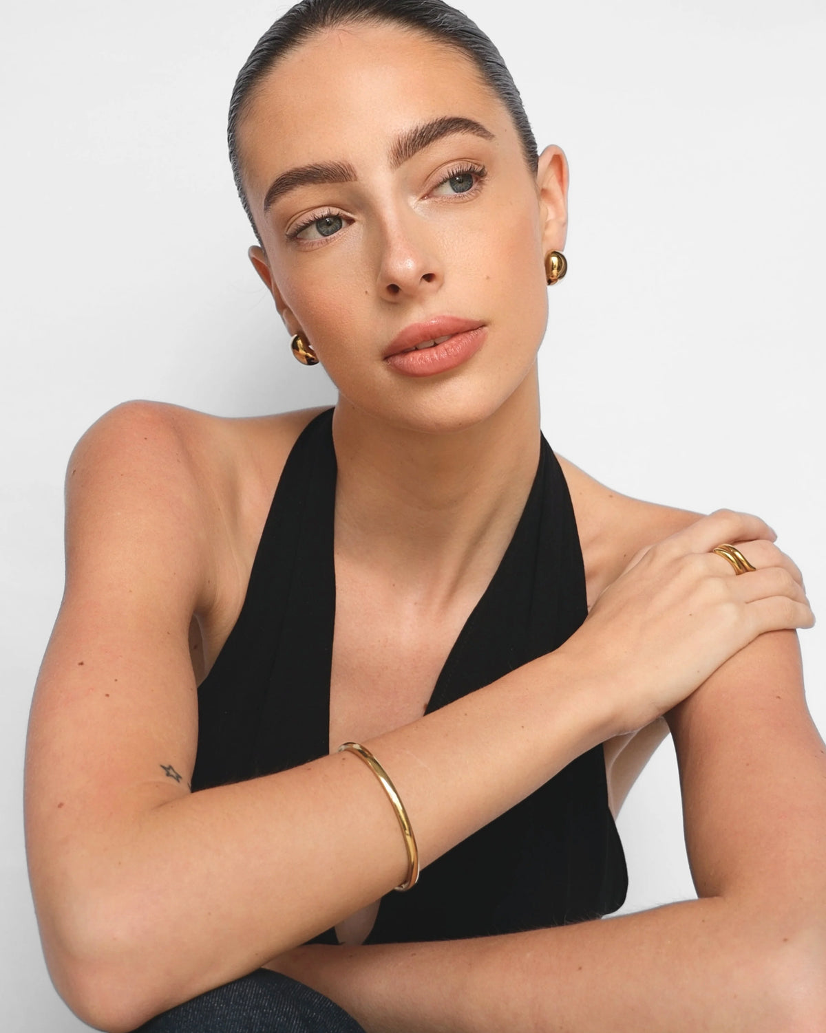 Nayla | Women's 4mm Solid Gold Bracelet 4