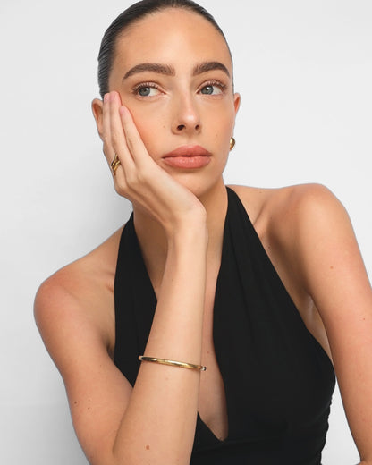 Nayla | Women's 4mm Solid Gold Bracelet 5