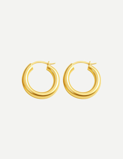 Noor | Classic Hoop Earrings Gold Silver 0