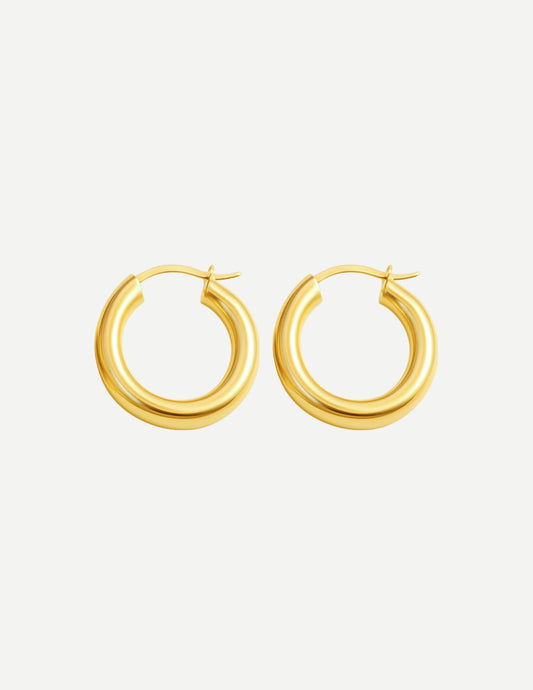 Noor | Classic Hoop Earrings Gold Silver 0