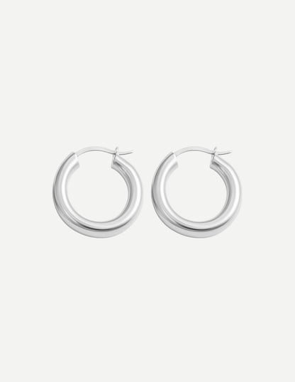 Noor | Classic Hoop Earrings Gold Silver 1