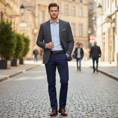 Pantalon Business Homme Coupe Droite | Pantalon en Polyester