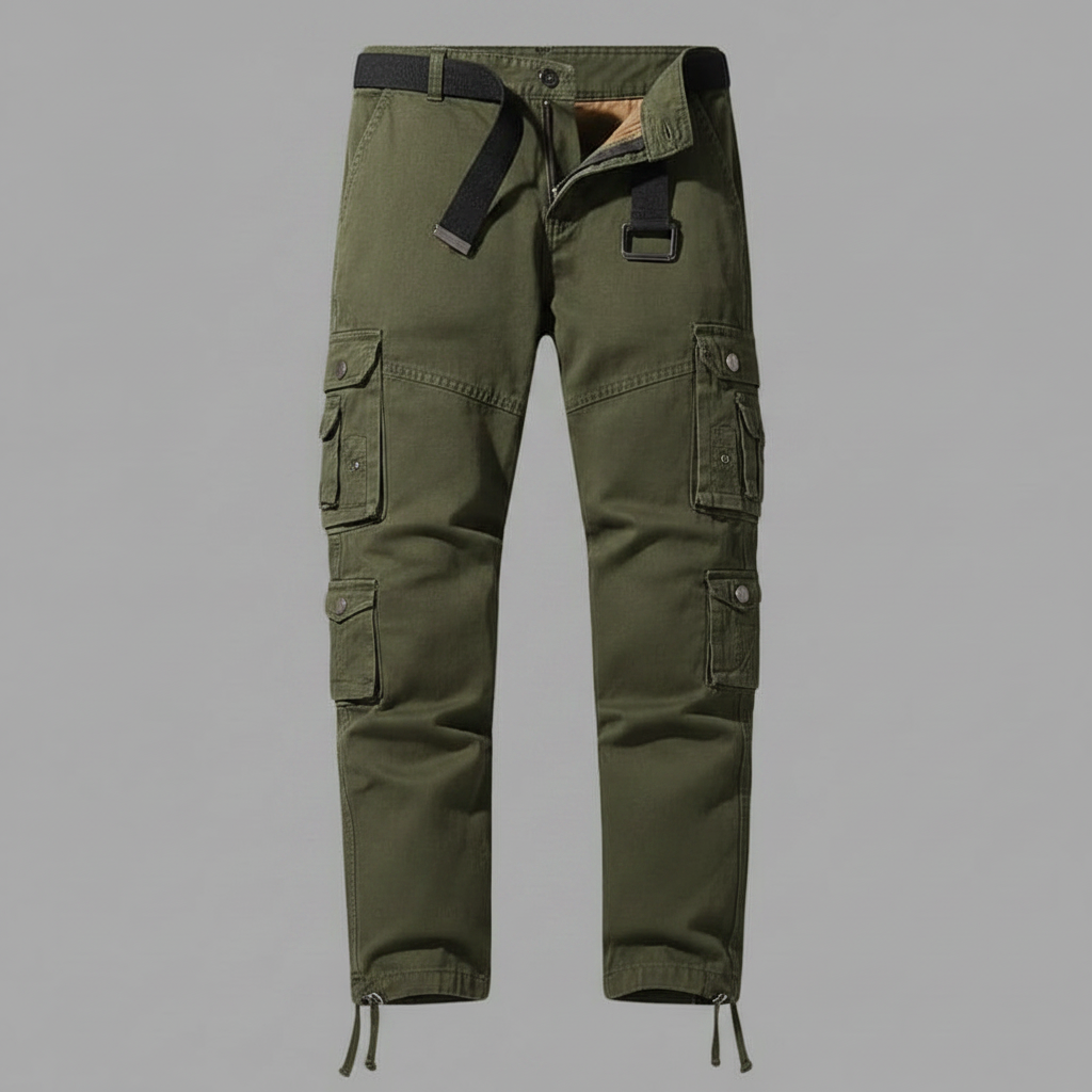 Pantalon cargo décontracté homme avec poignets ajustables