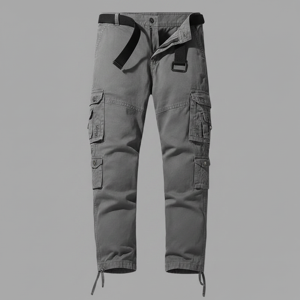 Pantalon cargo décontracté homme avec poignets ajustables