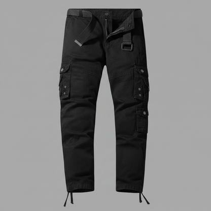 Pantalon cargo décontracté homme avec poignets ajustables