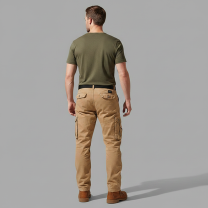 Pantalon cargo décontracté homme avec poignets ajustables