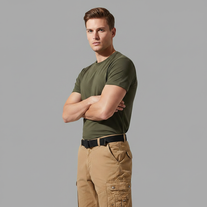 Pantalon cargo décontracté homme avec poignets ajustables