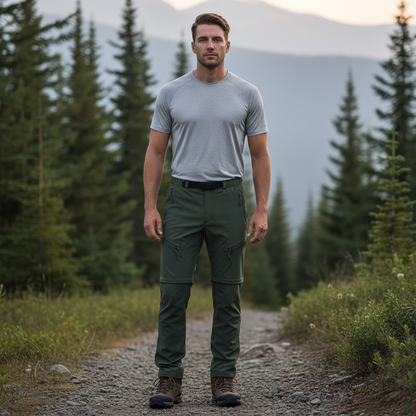 Pantalon d'extérieur zippé homme | Convertible et respirant