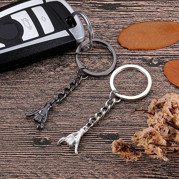 Pinky Promise Keychains Set of 2 | Interlocking Metal Charms 5
