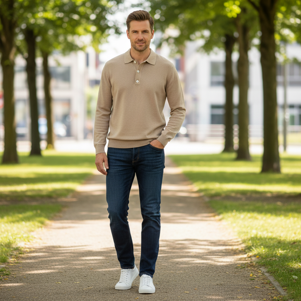 Polo Classique Homme Manches Longues | Chemise Confortable et Élégante