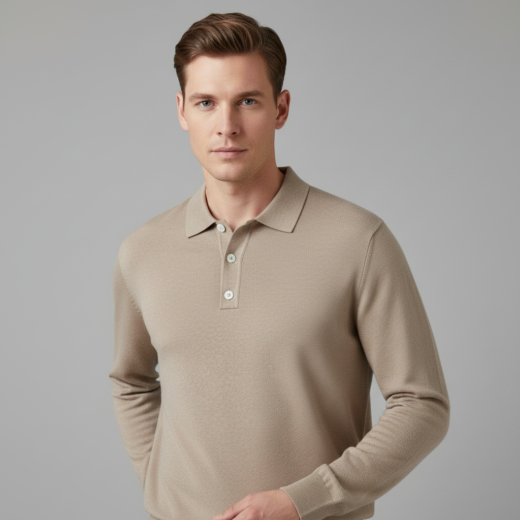 Polo Classique Homme Manches Longues | Chemise Confortable et Élégante