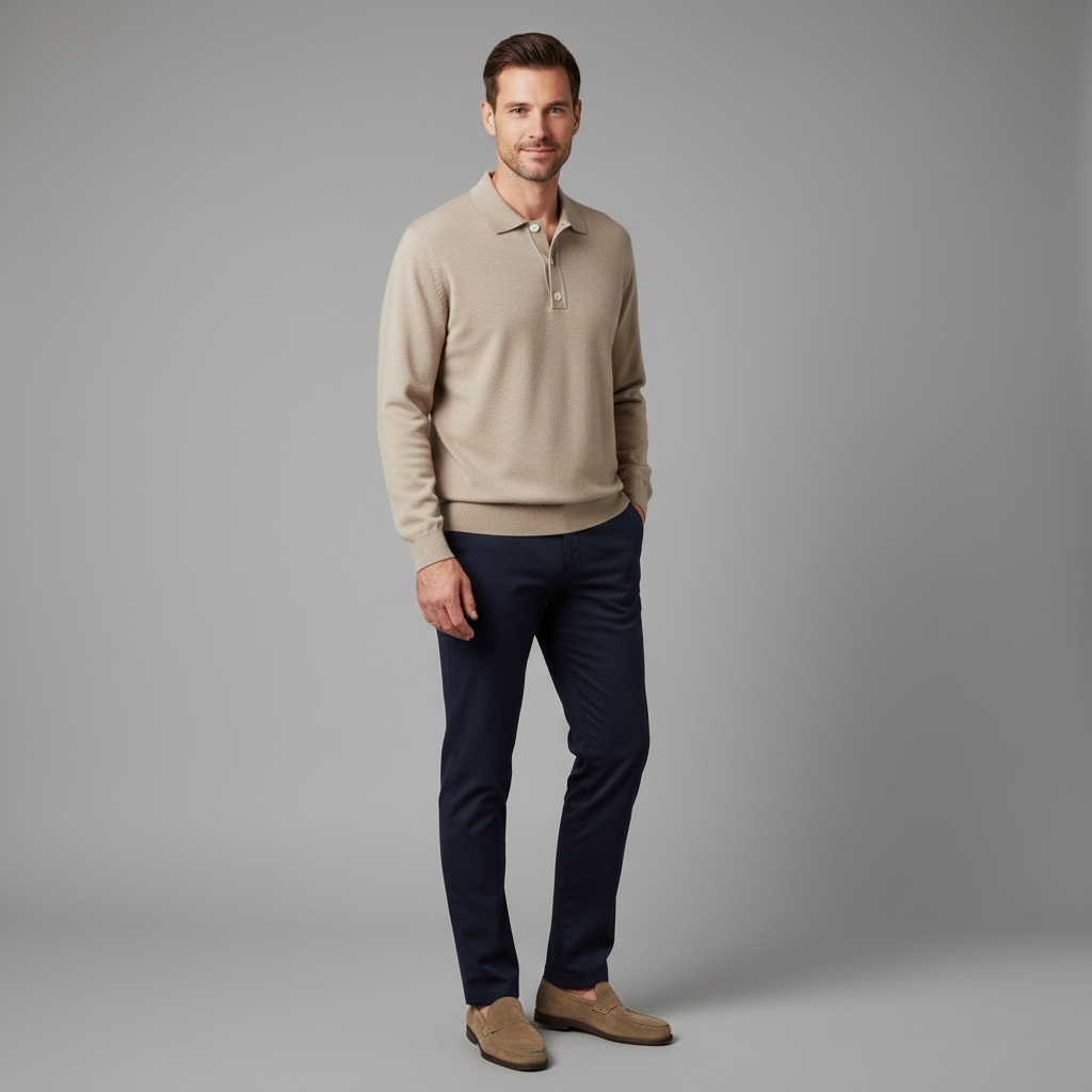 Polo Classique Homme Manches Longues | Chemise Confortable et Élégante
