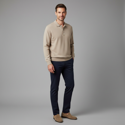 Polo Classique Homme Manches Longues | Chemise Confortable et Élégante