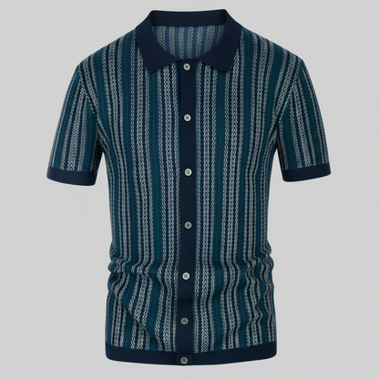 Polo Homme Chevron Respirant | Polo Boutonné Été