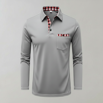 Polo Homme Manches Longues Couleurs Classiques