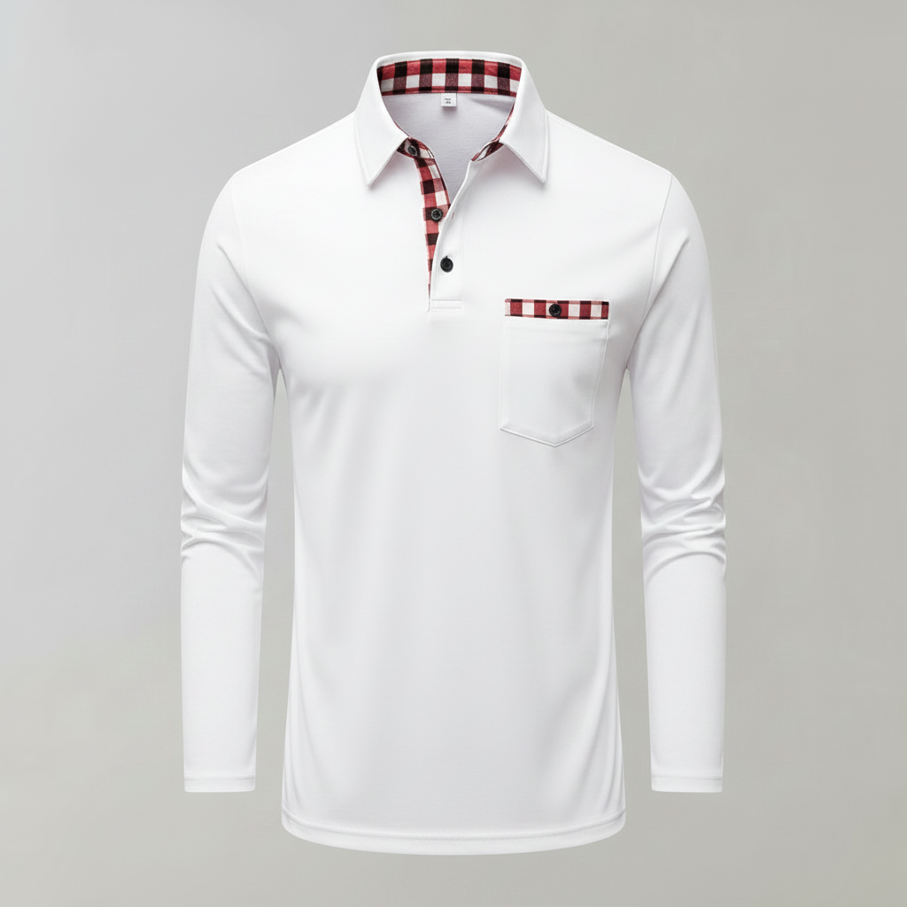Polo Homme Manches Longues Couleurs Classiques
