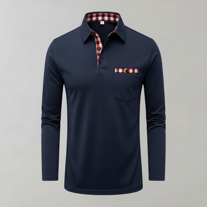 Polo Homme Manches Longues Couleurs Classiques