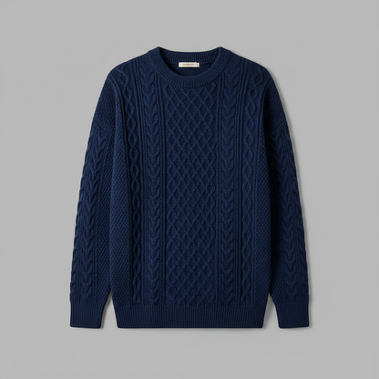 Pull Homme Doux Col Rond | Vêtement en Coton Ajusté