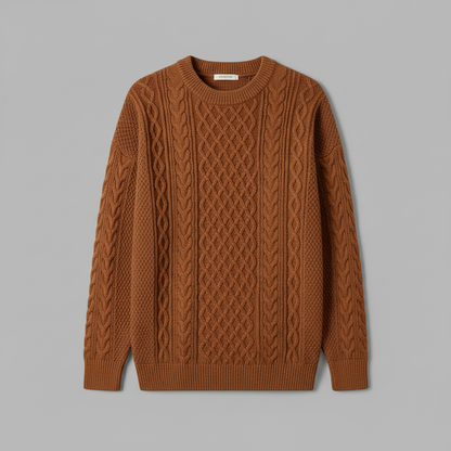 Pull Homme Doux Col Rond | Vêtement en Coton Ajusté