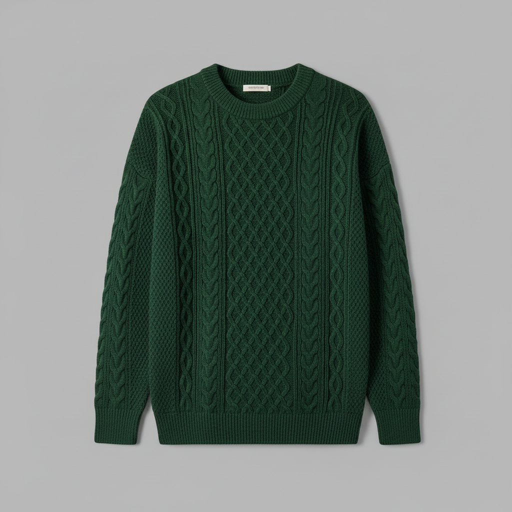 Pull Homme Doux Col Rond | Vêtement en Coton Ajusté