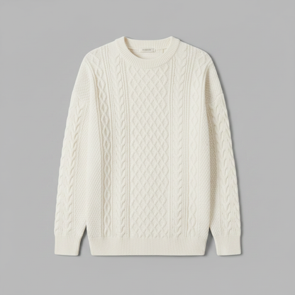 Pull Homme Doux Col Rond | Vêtement en Coton Ajusté