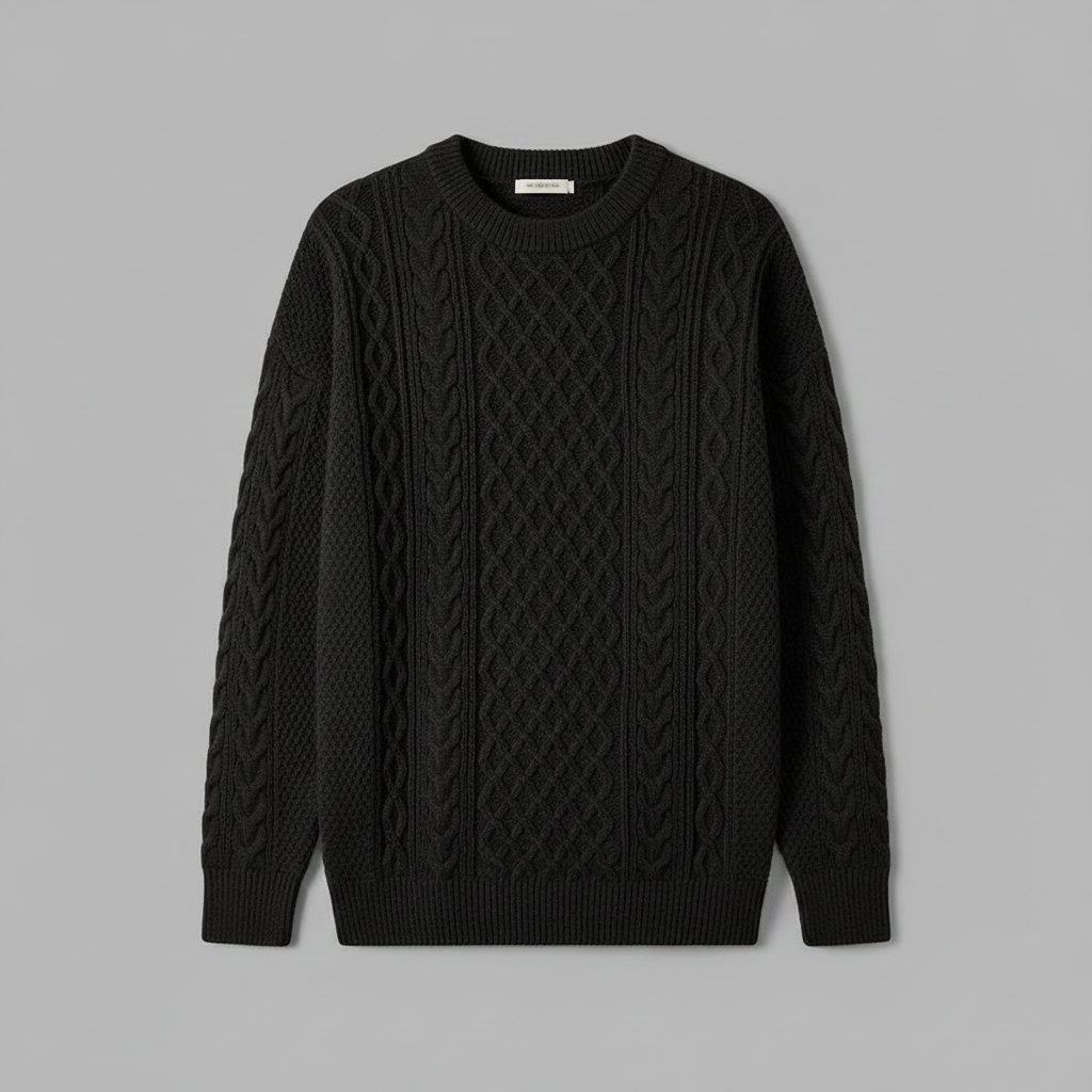 Pull Homme Doux Col Rond | Vêtement en Coton Ajusté