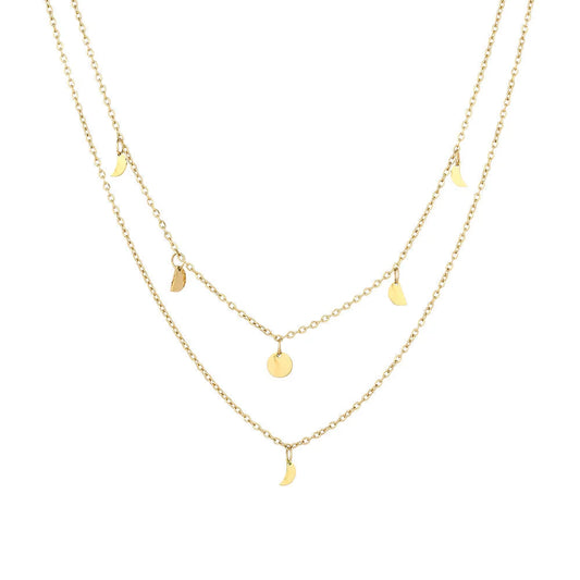 Serena | Boho Layered Necklace Adjustable Length Metal 0