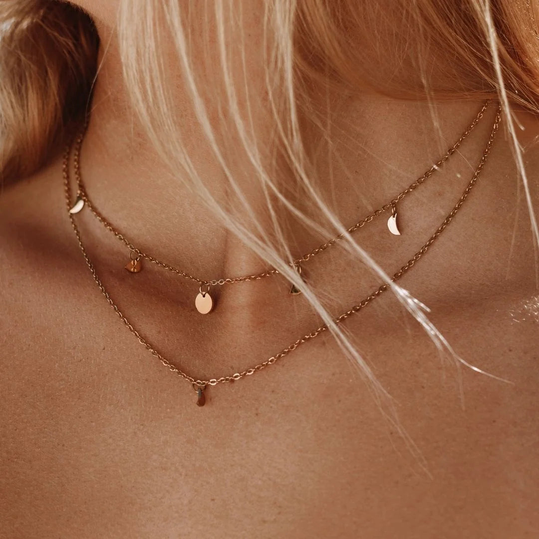 Serena | Boho Layered Necklace Adjustable Length Metal 1
