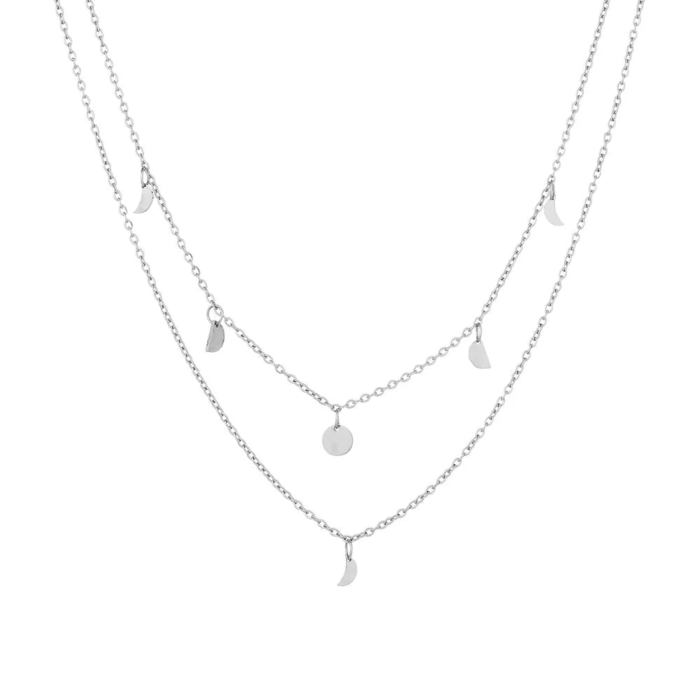 Serena | Boho Layered Necklace Adjustable Length Metal 2