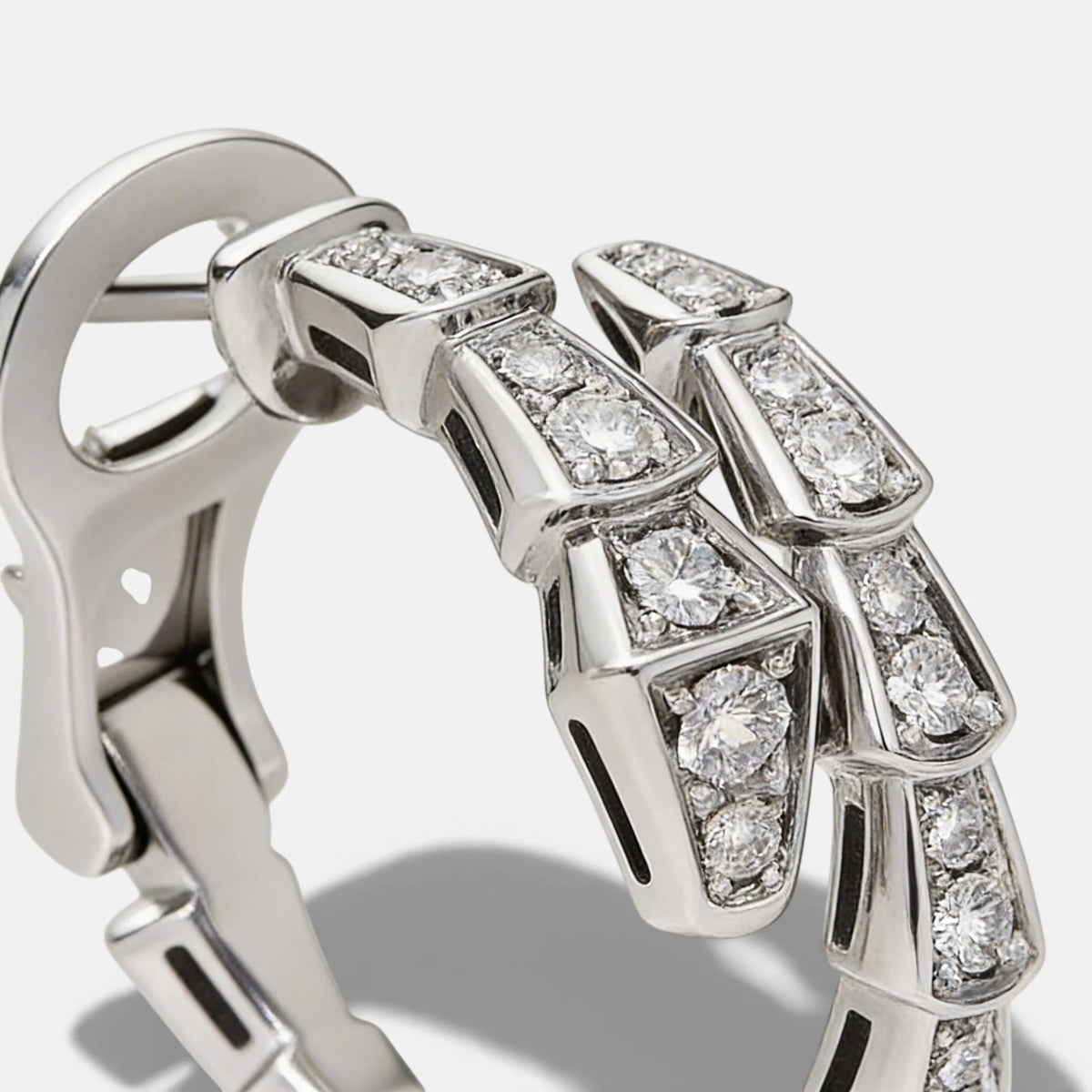 Silver Snake Chain Zircon Earrings | Lightweight Hypoallergenic Jewelry 4