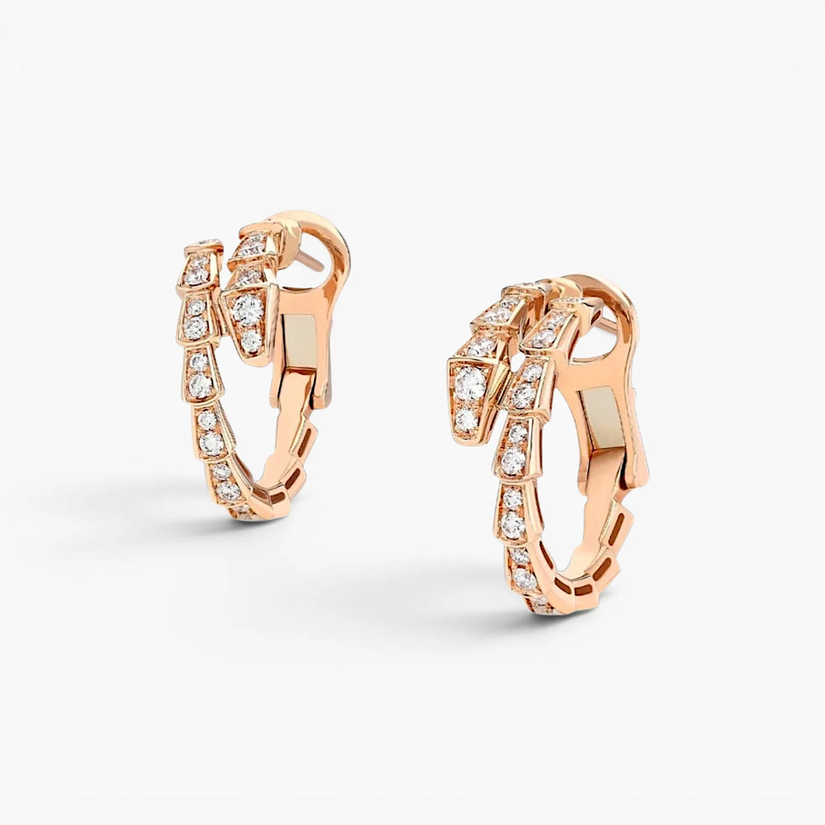 Silver Snake Chain Zircon Earrings | Lightweight Hypoallergenic Jewelry 7