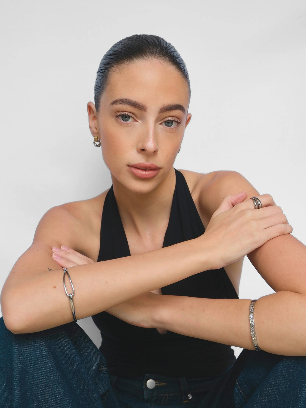 Solé | Adjustable Textured Bangle for Women 4