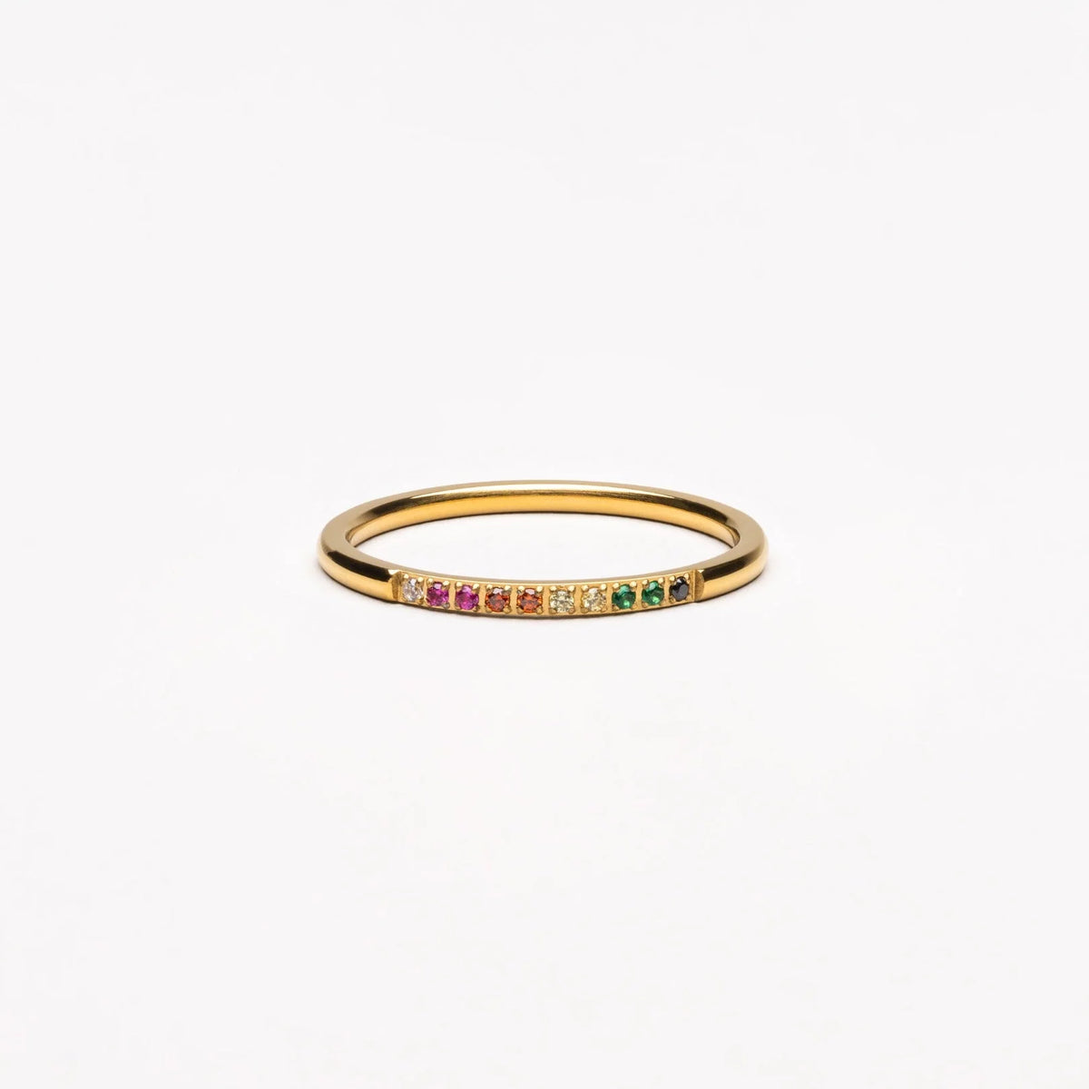 Solene | Gold Ring with Colorful Stones 0