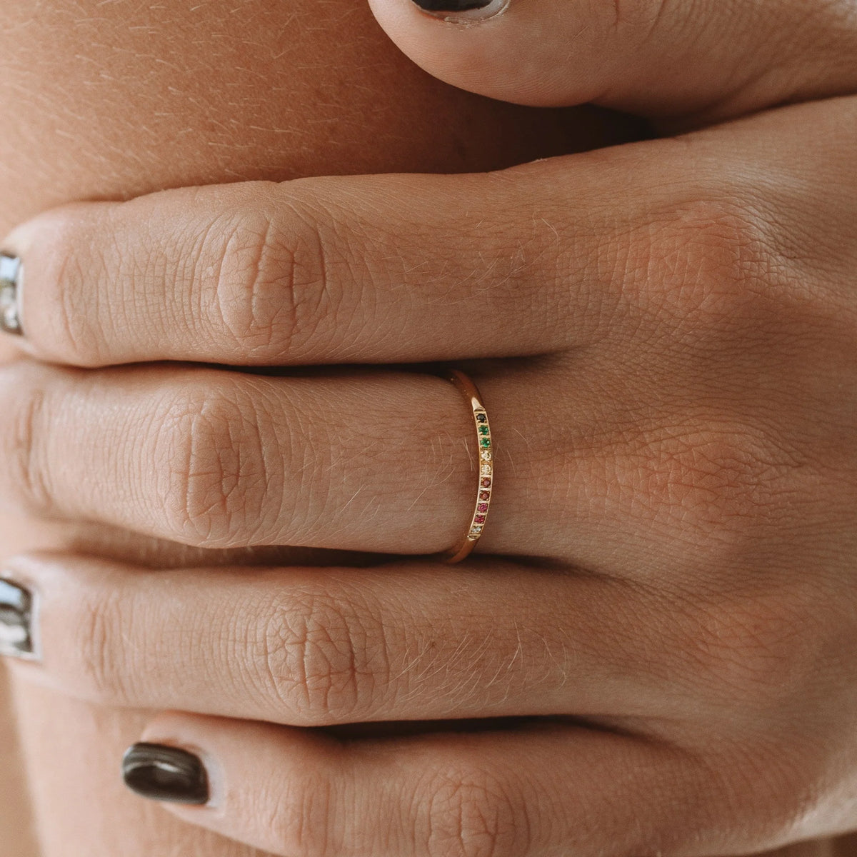 Solene | Gold Ring with Colorful Stones 4