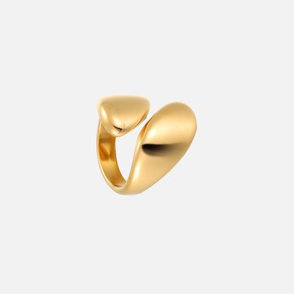 Solstice | Adjustable Open Ring Silver with Sculptural Design 1