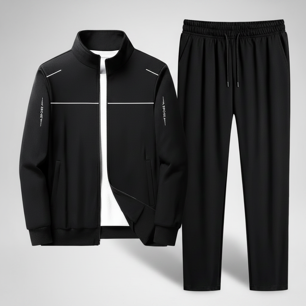 Survêtement Homme Confortable en Polyester | Ensemble Veste et Pantalon