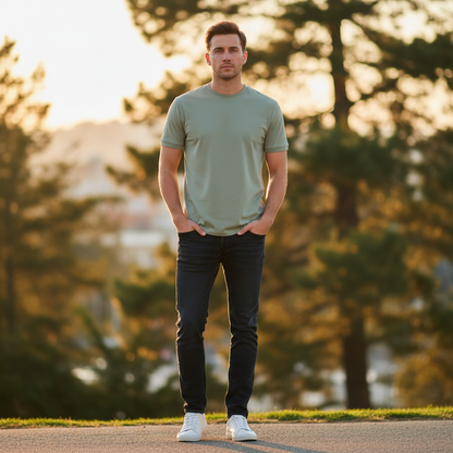 T-Shirt Homme Brillant En Coton Mercerisé | Coupe Slim